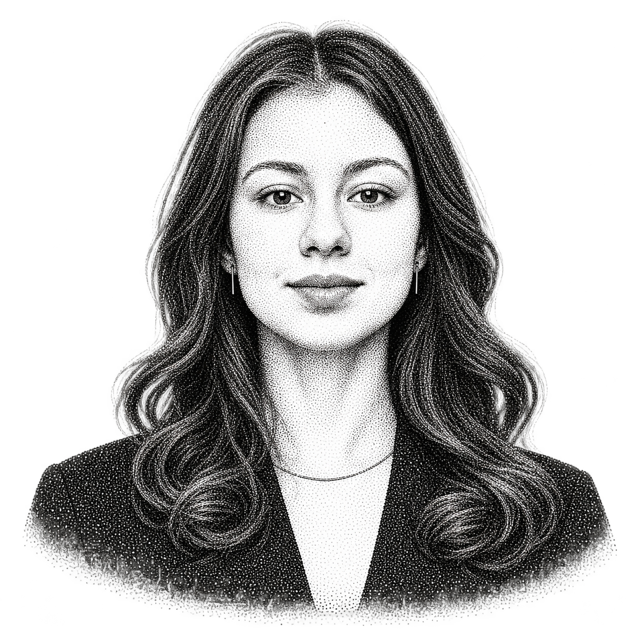Дарья Козлова, портрет в стиле гравюры